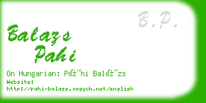 balazs pahi business card